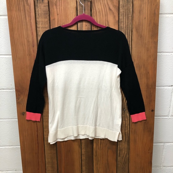 Loft size extra small pink white black sweater - Picture 7 of 7